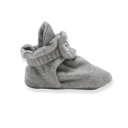 Solid Organic Cotton Baby Booties - Heather Grey